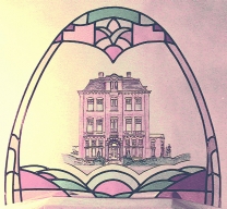 schildering-huis-in-glas-in-lood-raam